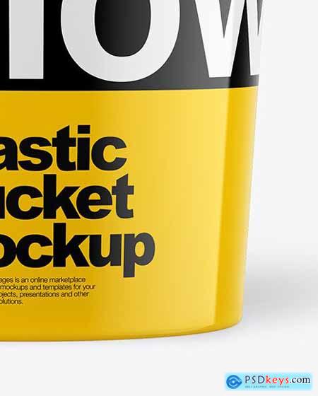Glossy Plastic Bucket Mockup 65750