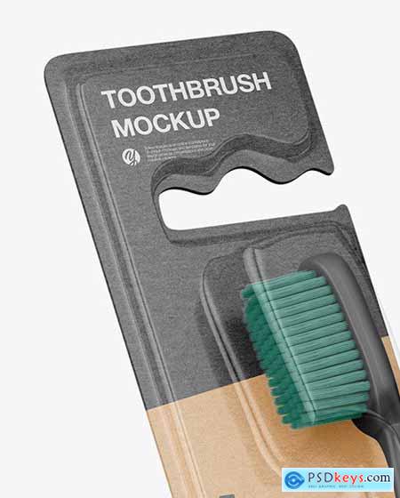Kraft Toothbrush w- Matte Cosmetic Tube Mockup 66833