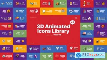 3D Animated Icons Library 25620968