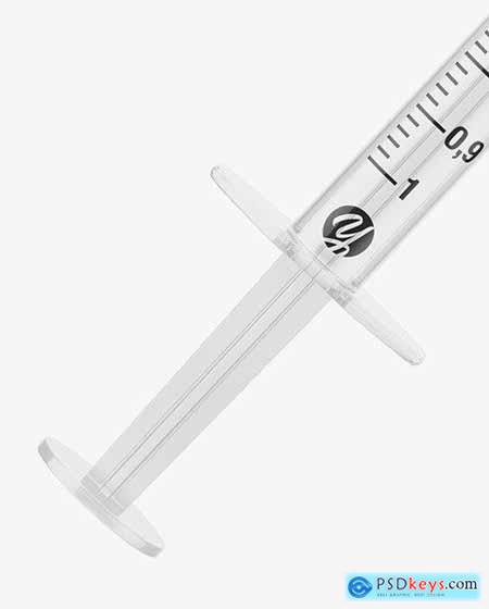 Syringe with Filling & Needle Mockup 66659