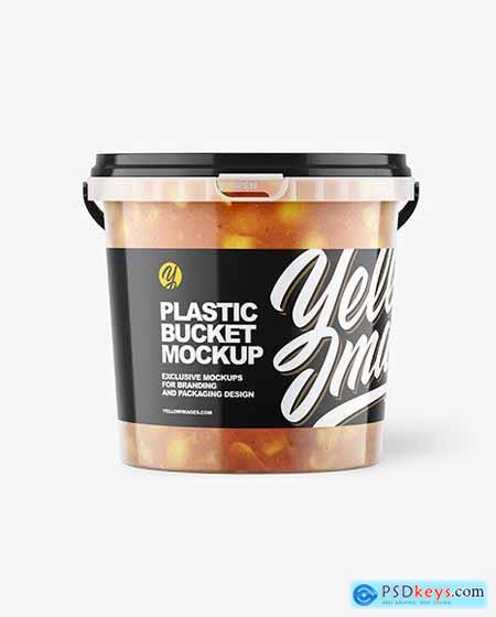 Plastic Bucket with Sauce Mockup 66747