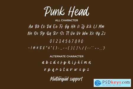 Punk Head-Handwritten Font