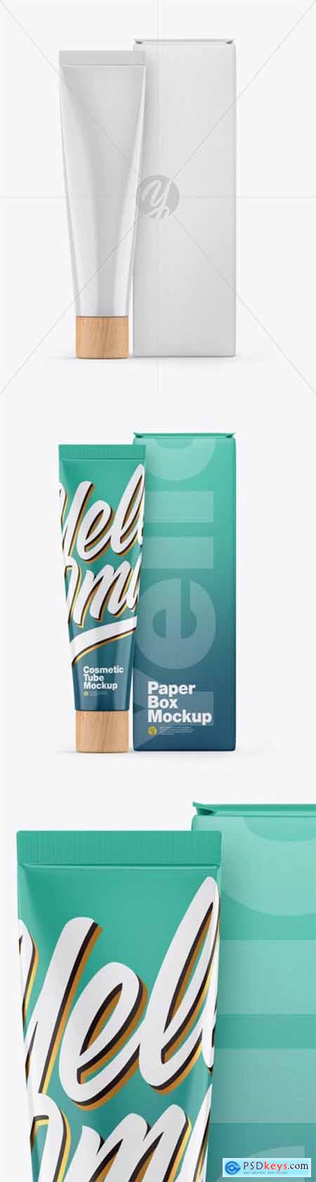 Download Glossy Cosmetic Tube W Box Mockup 56077 Free Download Photoshop Vector Stock Image Via Torrent Zippyshare From Psdkeys Com