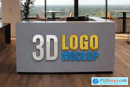 3D logo mockup