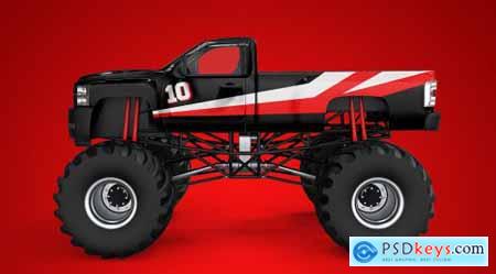 Mockup of a monster truck