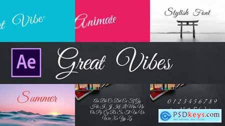 Great Vibes - Animated Typeface for After Effects 28451669