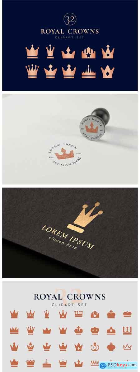 Royal Crowns Clipart Set 5051012