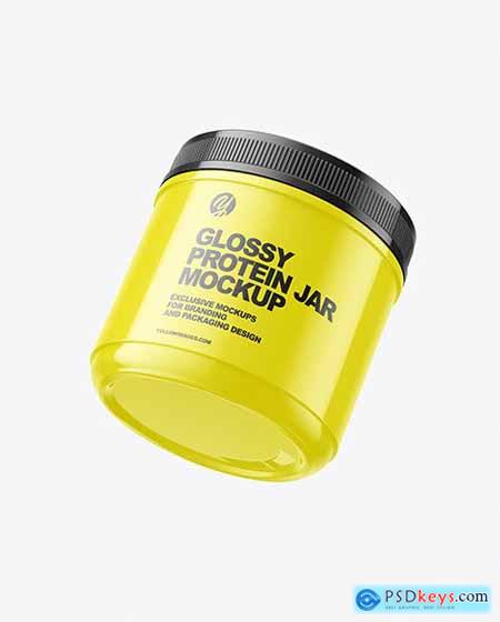 Glossy Protein Jar Mockup 66847
