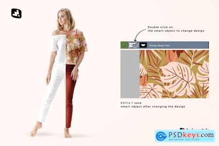 Download Creativemarket Female Summer Outfit Mockup 4971813