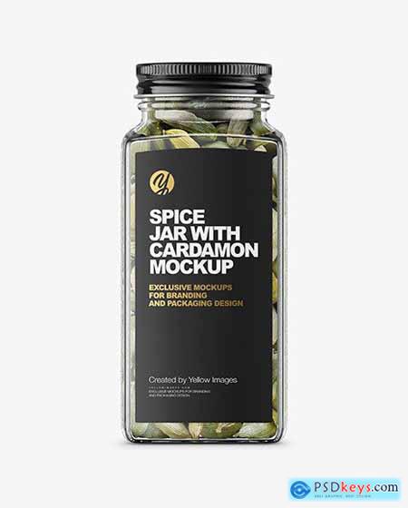 Spice Jar with Cardamon Mockup 59416