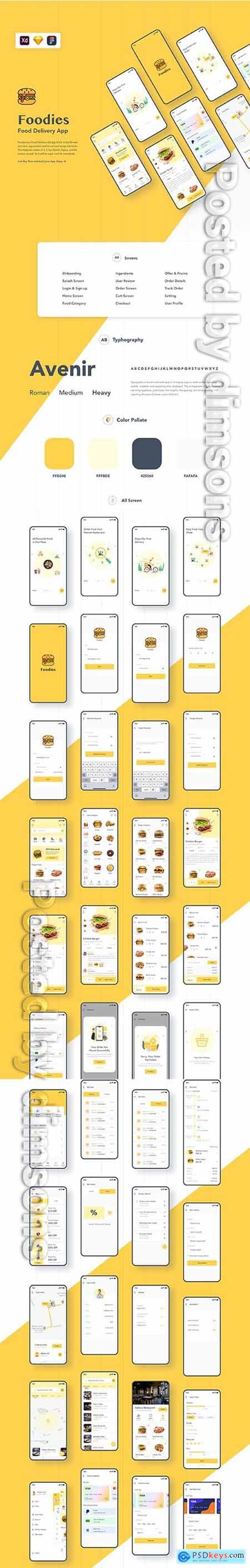 Foodies- Food ordering & delivery IOS app UI kit