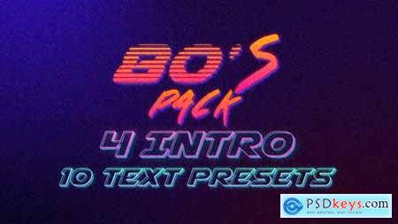 80s Logo Intro & Text Presets Pack 15553764