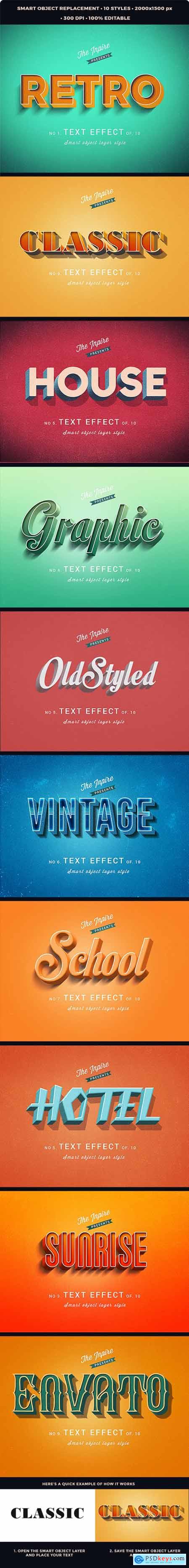 3D Vintage Retro Text Effcets V2 27625402