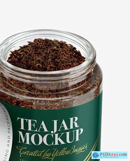 Clear Glass Tea Jar Mockup 66500
