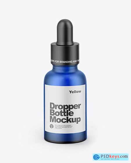 Paper Box W- Blue Dropper Bottle Mockup 67240