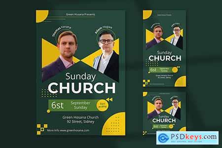 Sunday Church Flyer - Instagram Post & Stories