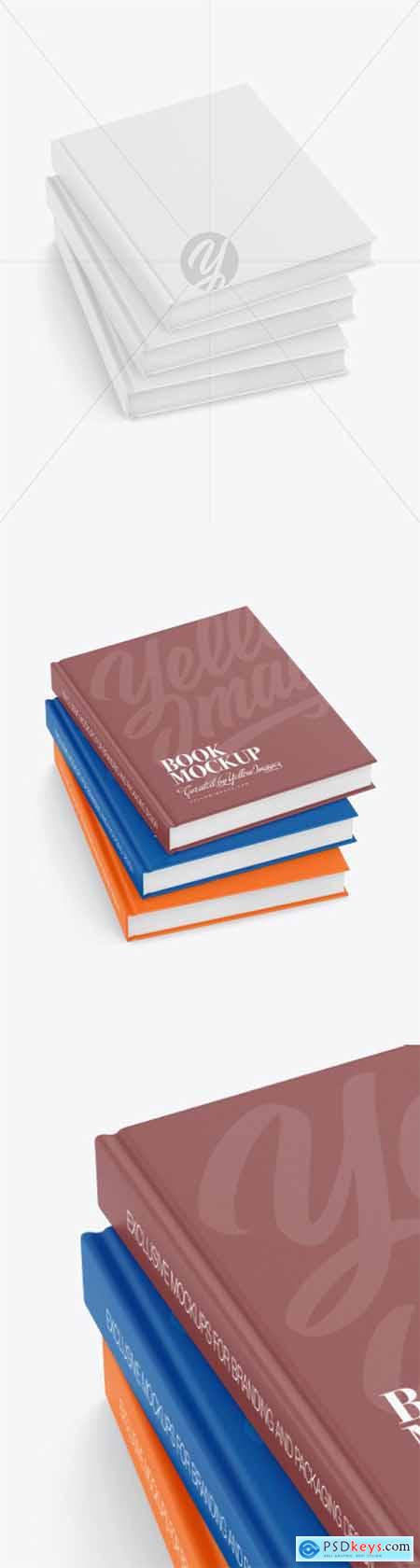 Hardcover Books w- Textured Cover Mockup 65106