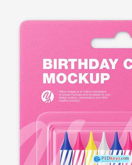 Blister Pack with 10 Candles Mockup 67081