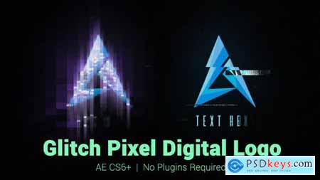 Glitch Pixel Digital Logo 21987563