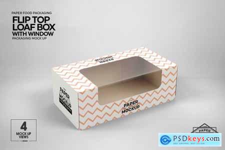 Flip Top Loaf Box Packaging Mockup 5357944