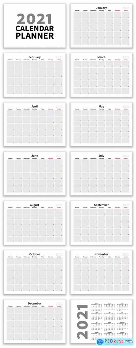 2021 Calendar Planner Layout 377196517