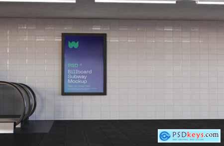 Billboard subway mockup487