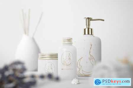 Premade Moon Brand Logo and Packaging Design