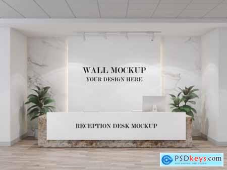 Front desk and wall mockup