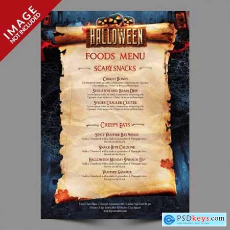 Halloween web banner and menu