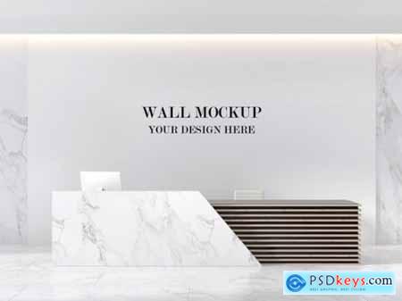 Front desk and wall mockup