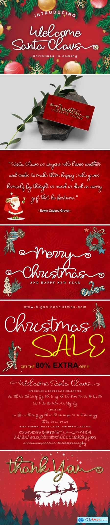 Welcome Santa Claus Font