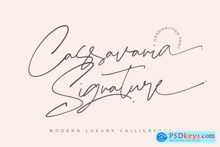 Cassavania Signature Font Elegant