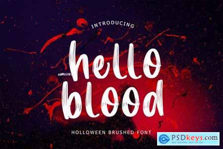 Hello Blood Helloween Brush Font