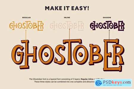 Ghostober Halloween Layered Font