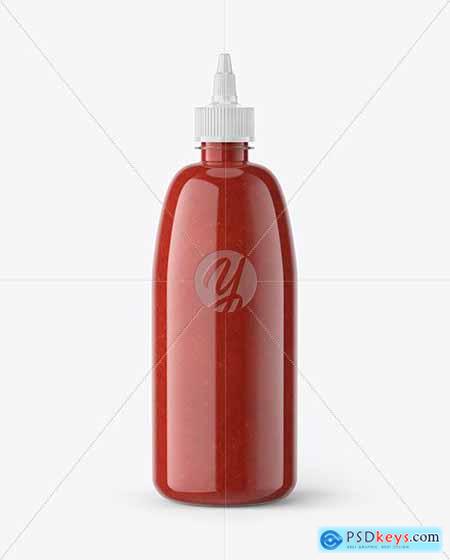 Sriracha Sauce Bottle Mockup 67434