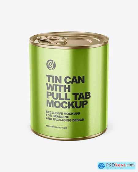 Tin Can With Pull Tab Mockup 67457
