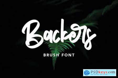 Backers Brush Font