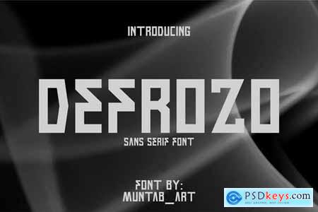 Defrozo Block Font