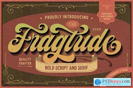 Fragtude - Vintage Display Typeface