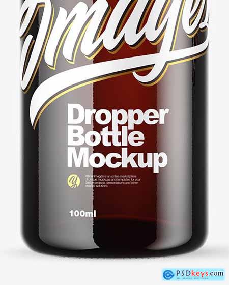 Dark Amber Dropper Bottle Mockup 67567