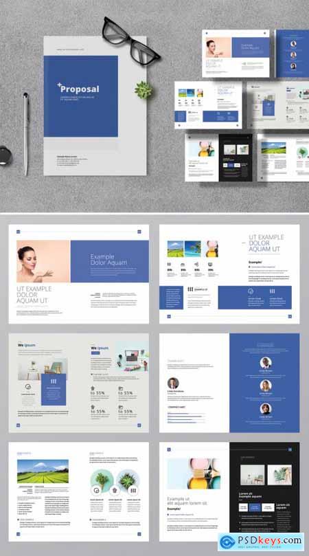 Blue Accent Minimal Creative Proposal Layout 379678158