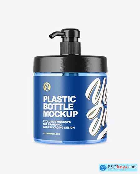 Blue Plastic Bottle Mockup 67561
