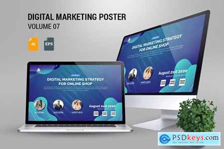 Webinar Digital Digital Marketing Poster Vol. 07