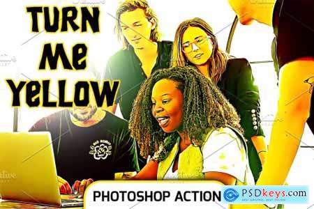 Turn Me Yellow - PhotoShop Action 4679870
