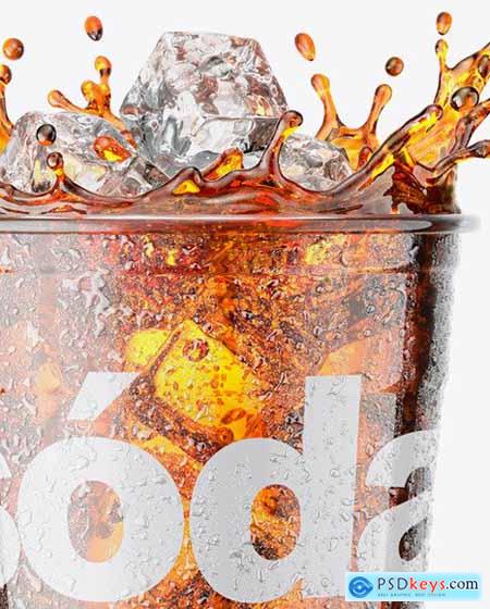 Plastic Cup With Cola Splash 67613 » Free Download Photoshop Vector