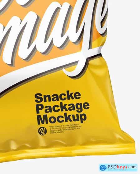 Glossy Snack Package in a Hand Mockup 67578