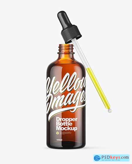 Amber Dropper Bottle Mockup 67574