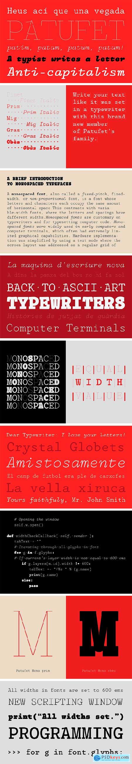 Patufet Mono Font Family