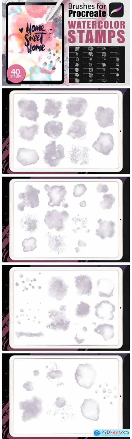 Procreate - Watercolor Stamps 4697904
