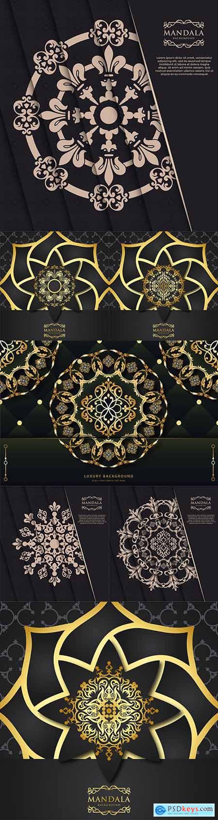 Luxury mandala decorative ornament design gold
